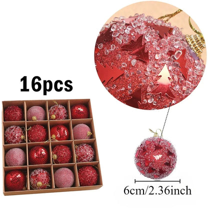 16pcs/box 6CM Christmas Ball Ornaments