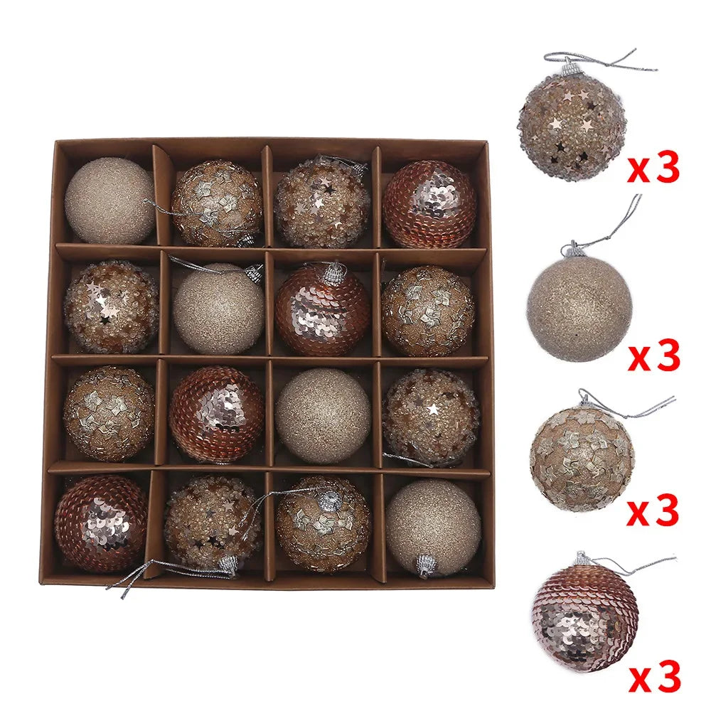 16pcs/box 6CM Christmas Ball Ornaments